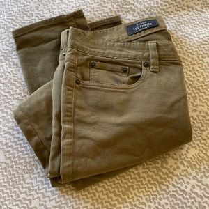 Women’s J.CREW Toothpick Ankle Jeans, Olive Green - Size 31
